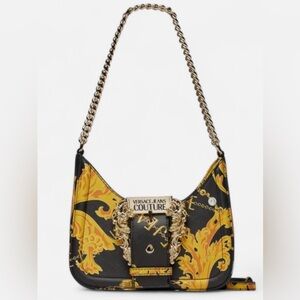 Versace Jeans Couture Collection Black and Gold Shoulder Bag